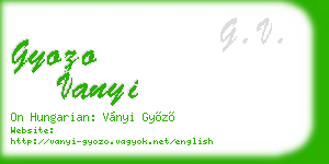 gyozo vanyi business card