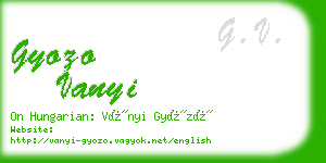 gyozo vanyi business card